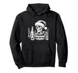 Skeleton Santa Hat Halloween Funny Bones Skull Men Women Pullover Hoodie