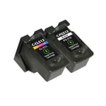 Canon PG-512 +XL Svart 20 ml + CL-513 +XL Färg 18 ml. Value pack - kompatibla ersättningspatroner (ej original). Fri frakt.