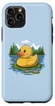 iPhone 11 Pro Cute Yellow Rubber Ducky Little Bath Toy Duck Case