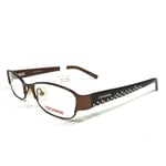 Converse Kids Eyeglasses Frames K006 BROWN Rectangular Half Rim 49-17-135