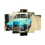 Impression sur Verre 150x100cm Tableaux Image Voiture classique cuba havane