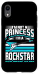 Coque pour iPhone XR Je ne suis pas une princesse, je suis une rockstar, guitariste Rock n Roll