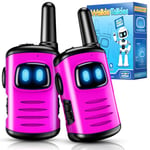 Veopoko 2 PCS Walkie Talkies for Kids, Girls Toys Age 3 4 5 6 7 8 9 Year Old Girl Gifts for 3-12 Year Old Girl Walkie Talkie Kids Toys Kids Outdoor Games for 3-9 Year Olds Girls Birthday Presents