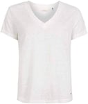 O'Neill T-Shirt à col en V pour Femme Essentialls, Femme, T-Shirt, 1A7360, Blanc Poudre, L