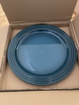 Le Creuset Deep Teal Stoneware Vancouver 29cm Large Dinner Plates SET OF FOUR