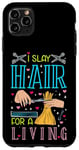 Coque pour iPhone 11 Pro Max I Slay Hair For A Living Barber Coiffeur Coiffeur