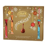 Lindt Lindor Assorted Chocolate Christmas Selection Box | Medium 227g | Contains Assorted Truffles, Hearts, Squares and Bars with a Smooth Melting Filling | Gift Present for Him and Her