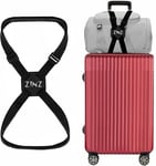 ZINZ Sangle de Bagage, Ceinture de Bagage de Sangle de Valise Réglable Elasticité Elevée Tendeurs Elastiques avec Boucles, Ultra Long (Noir-001)