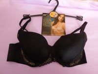 NEW! M&S Marks & Spencer 32B black Shape Define balcony underwired t-shirt bra