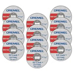 Dremel EZ456B Lot de 12 disques de coupe pour outils rotatifs de 1 1/2" EZ Lock Parfait pour la tôle et les tuyaux en cuivre