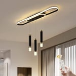 Ganeed - Lustre de table à manger moderne, acrylique 3 lumières suspensions de plafond modernes avec télécommande lampe suspendue pour cuisine salle