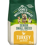 James Wellbeloved Complete Dry Senior Small Breed Dog Food Turkey and Rice, 7.5 kg