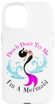 Coque pour iPhone 15 Beach Don't Try Me I'm A Mermaid Funny Black Sirmaids Women