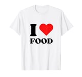 I Love Food I Heart Food Y2k Red Heart Food Lover T-Shirt