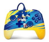 PowerA Manette filaire améliorée pour Nintendo Switch, modèle Switch OLED et Nintendo Switch Lite, accessoire de jeu, manette de jeu, manette filaire, sous licence officielle -Sonic Boost