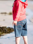 Frugi Kids' Dorian Denim Shorts, Mid Wash Denim