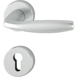 HOPPE Porte d'entrée FH New York - En aluminium anodisé argenté - Rosace de clé pour portes intérieures - Épaisseur de porte 40-45 mm - Rosace ronde PZ