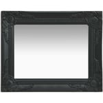 Décoshop26 - Miroir mural rectangulaire style baroque 50x40 cm Noir