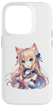 Coque pour iPhone 14 Pro Costume de marin mignon chat fille