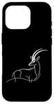 Coque pour iPhone 16 Pro Sable Antelope Antelope Line Art Mammifère Art Zoologiste