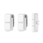 RØDE Wireless Micro - Compact Wireless Microphone, Two Mics with Charge Case for Smartphone Content Creation - USB-C, White