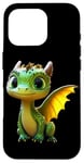 Coque pour iPhone 16 Pro Dragon Petit Bébé Vert Dragon Doux Dragons