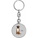 Toff London Brown White Boxer Dog Keyring TLK-18-VAR