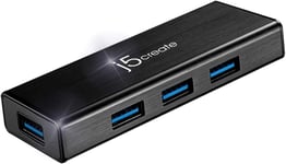 4-Port Usb Type-A 3.0 Data Hub Avec Adaptateur D'Alimentation 15W Pour Mac,Macbook,Windows,Laptop,Linux |(Juh340)