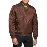 Levi's Men's Flight Lightweight Zip-up Bomber Jacket Varsity, Dark Brown Ma-1 Filled, XXL