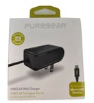 PureGear Fast Charge 12W / 2.4A Micro USB Wall Charger for Samsung - USA Plug