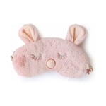 Lapin rose) Masque de sommeil, masque de nuit confortable pour les yeux en soie naturelle et peluche ultra douce réglable pour dormir pour voyage