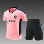 Säsong 22-23 Manchester United kortärmad tröja för vuxna/barn pink 16