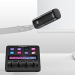 Elgato Audio Mix Bundle - Audio Mixer, Studio Controller, Dynamic XLR Microphone for Podcasting, Streaming, Gaming, Content Creators, customisable touch strip, dials and LCD keys, PC/Mac