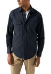 Eton Overshirt I Twill Blå