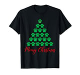 Funny Cat Paws Christmas Tree Meowy Christmas T-Shirt