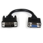 StarTech.com Câble adaptateur DVI vers VGA de 20cm - Convertisseur DVI-I vers H