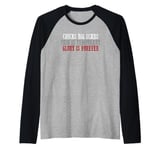 CHICKS DIG SCARS PAIN IS TEMPORARY GLORY IS FOREVER Raglan Baseball Tee