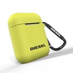 Diesel Coque Compatible avec Airpod, Coque en Silicone Anti-Chocs, chargeurs sans Fil, Mousqueton pour AirPods, Vert Fluo