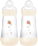 MAM Easy Start Self Sterilising Anti-Colic Baby Bottle Pack of 2 2 x 260 ml, MAM