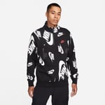 Nike Club Fleece Half Zip Top Sz M Black White DQ5155 010