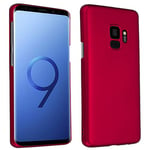 cadorabo Coque pour Samsung Galaxy S9 en Metallic Rouge - Housse Protection Rigide en Plastique Dur avec Anti-Choc et Anti-Rayures - Ultra Slim Fin Hard Case Cover Bumper