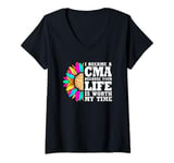 Womens Floral CMA Medical Assistant Your Life Is Worth My Time V-Neck T-Shirt