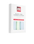 Autoglym Glass and Screen Cloths, 3x Lint Free Glass Cleaning Cloths, For Exterior And Interior Glass And Screens, Soft Microfibre, Car Cleaning Cloths, Window Cleaning Cloths