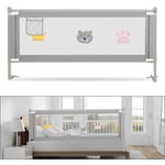 Randaco - einfeben Barrière de lit de Protection Anti-Chute 200 cm Réglable en Hauteur de 70 à 98 cm pour Enfant Filet aéré Stable et Facile à Monter