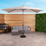 3m x 2m Rectangular Garden Umbrella Beige Or Light Grey