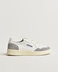 Autry Medalist Low Super Soft Goat Leather Sneaker White/Grey