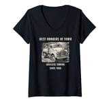 Womens Best Hookers in Town - Loveless Towing V-Neck T-Shirt