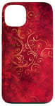 Coque pour iPhone 13 Rouge Abstrait Ethnique Rejoice Always Christian Bible Verse