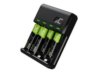 Green Cell Vitalcharger - Batteriladdare - 4 X Batterier Laddas - 0.5 Watt - Svart - Med 2 X Aa Nimh 2000 Mah Rechargeable Batteries And 2 X Aaa Nimh 800 Mah Rechargeable Batteries