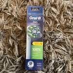 Oral-B The New Pro Cross Action Brush Heads White 4 Pack New Genuine Free P&P